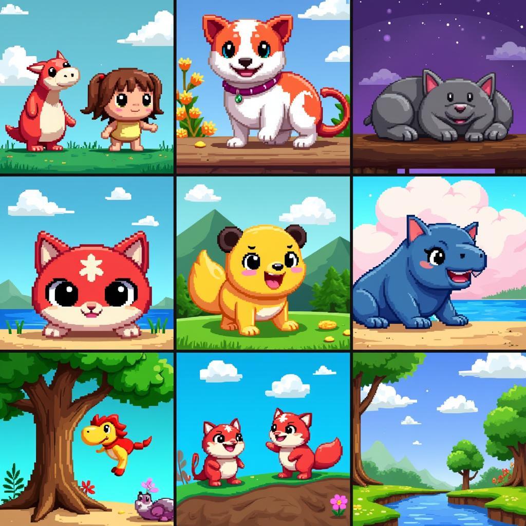 Pixeloop Mod APK Pixel Art Examples