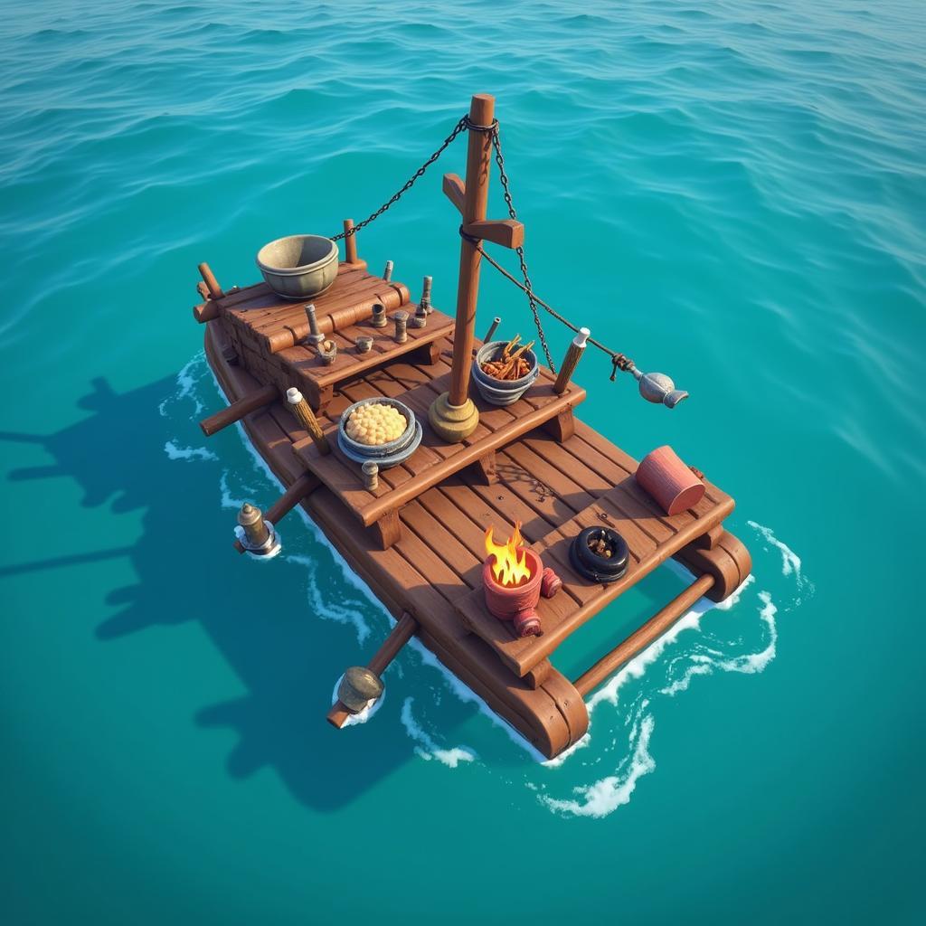 Raft Survival Mod APK Gameplay Screenshot