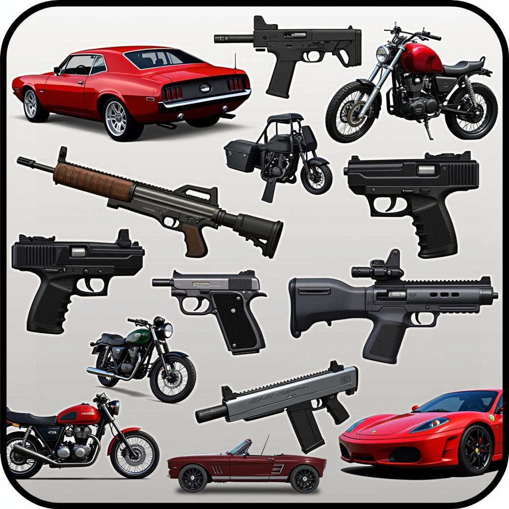 Real Gangster Crime Mod APK Weapons and Vehicles Showcase