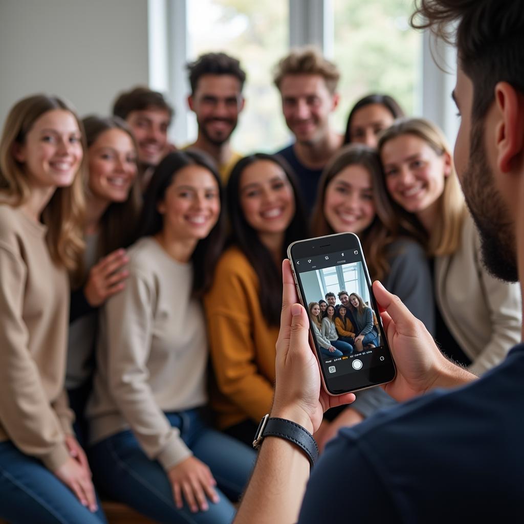 Remote Camera Control for Group Photos