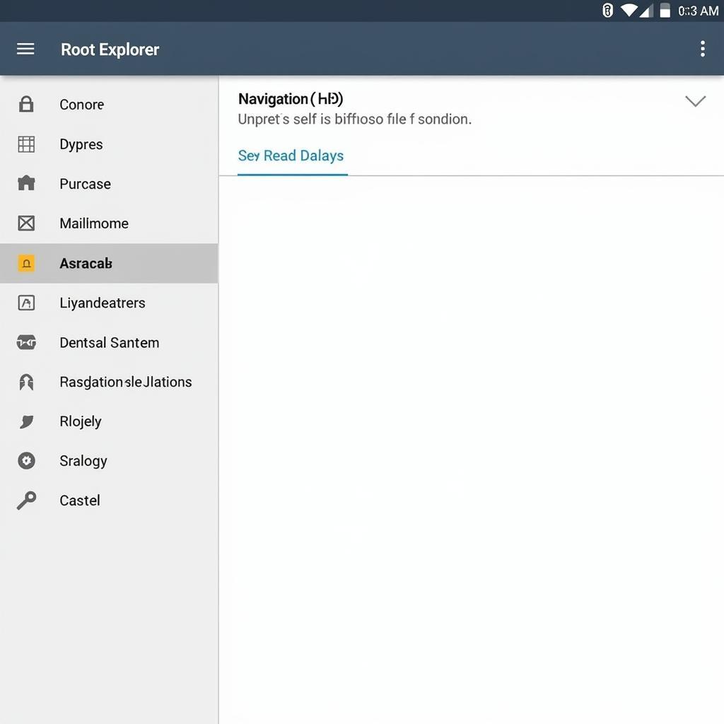 Root Explorer Pro APK Interface Screenshot