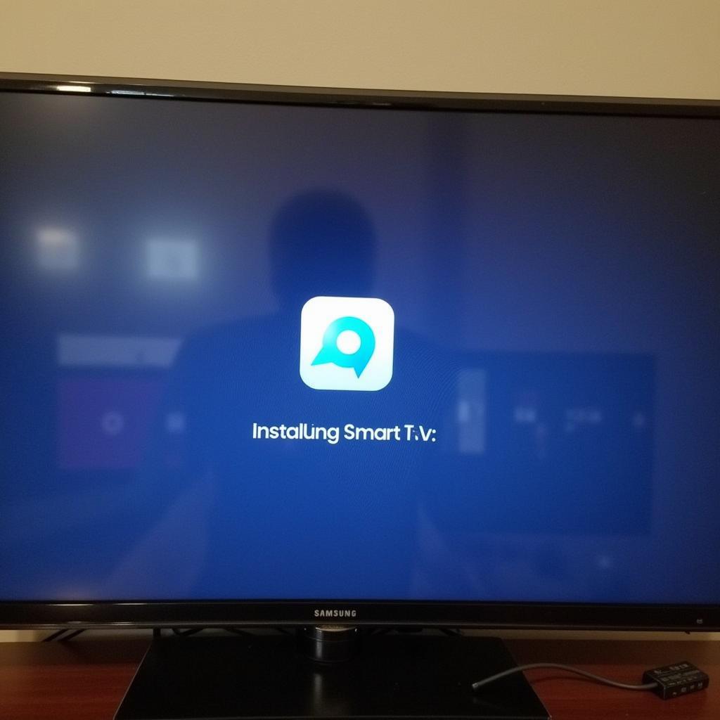 Samsung Smart TV with installed APK app