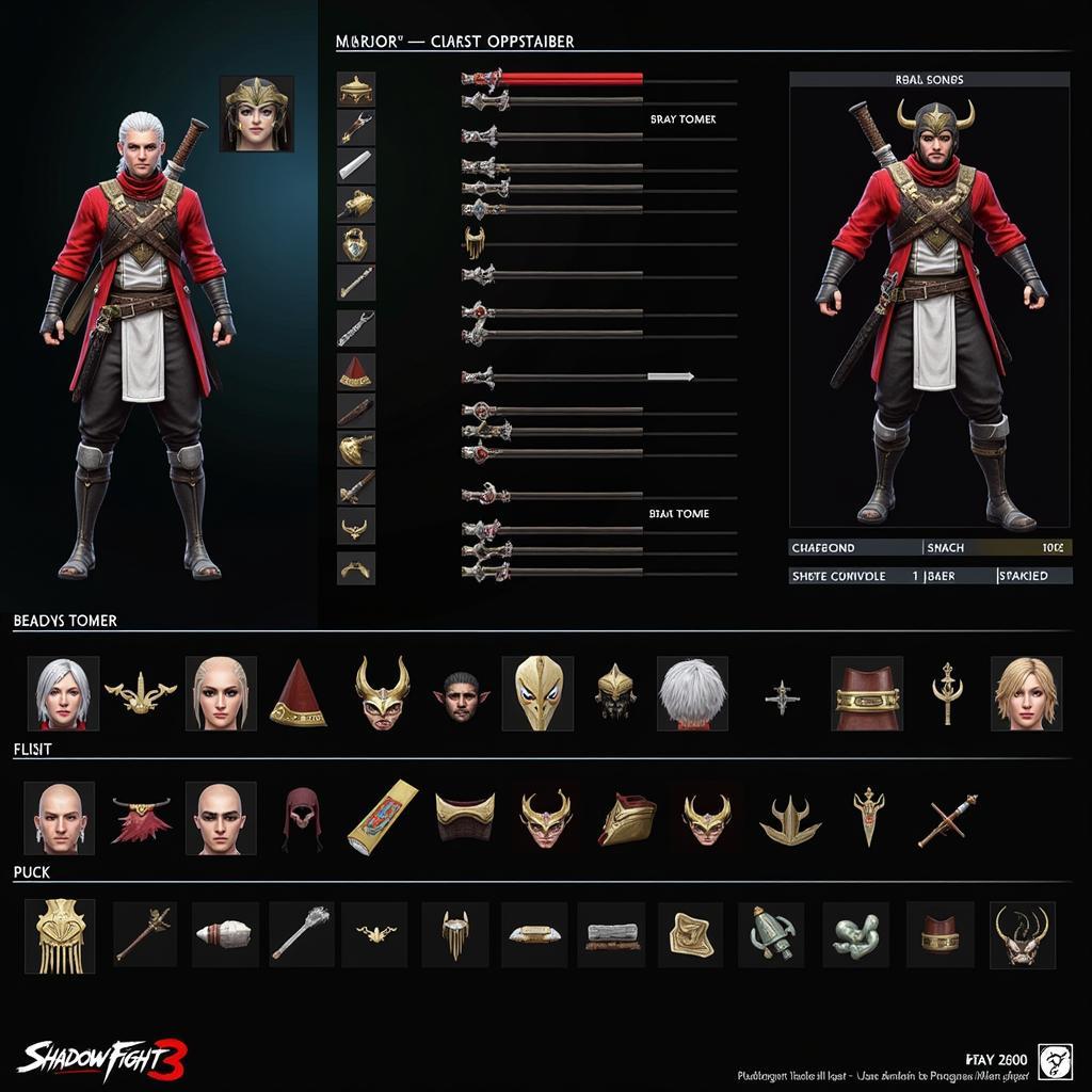 Character Customization Options in Shadow Fight 3