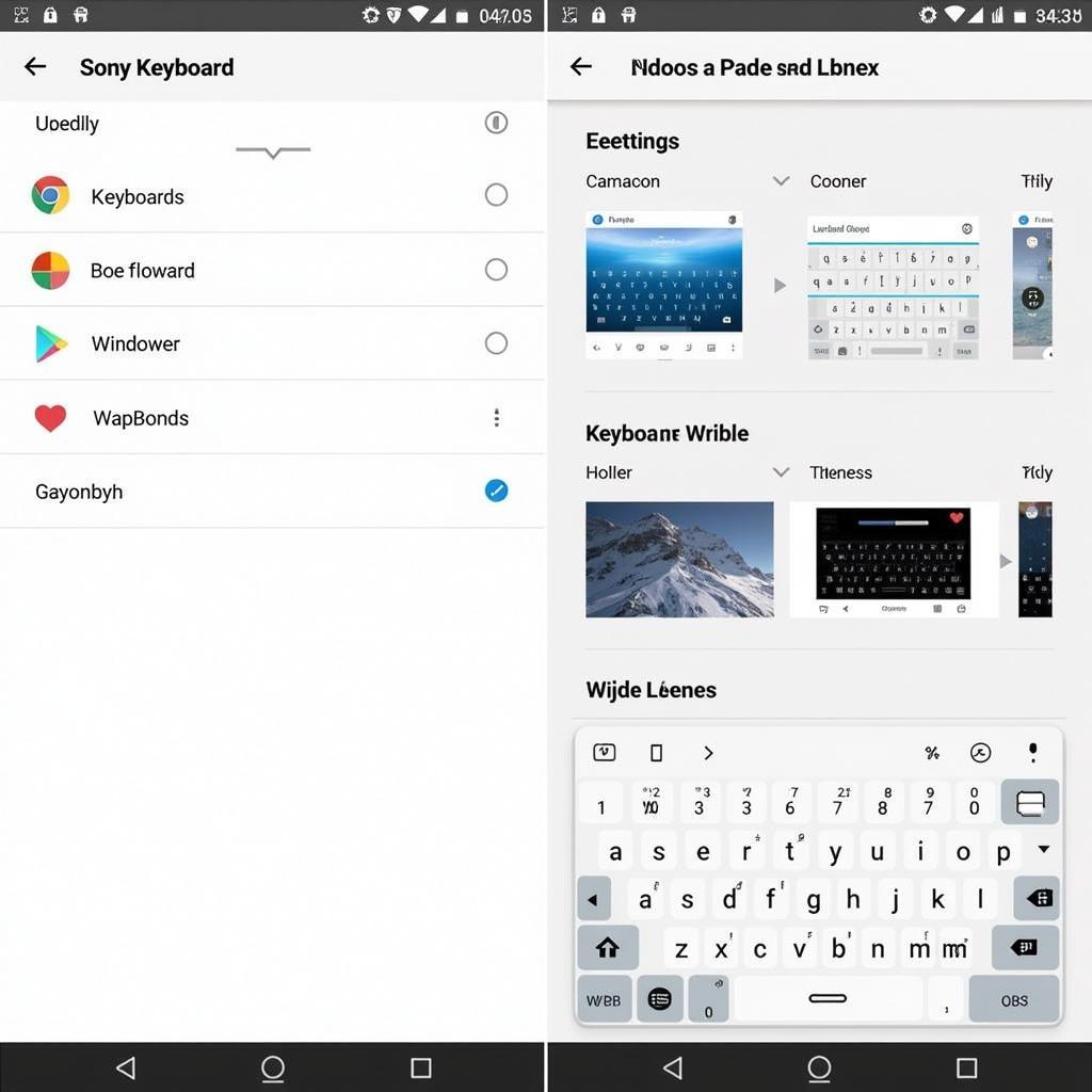 Sony Keyboard APK Customization Options