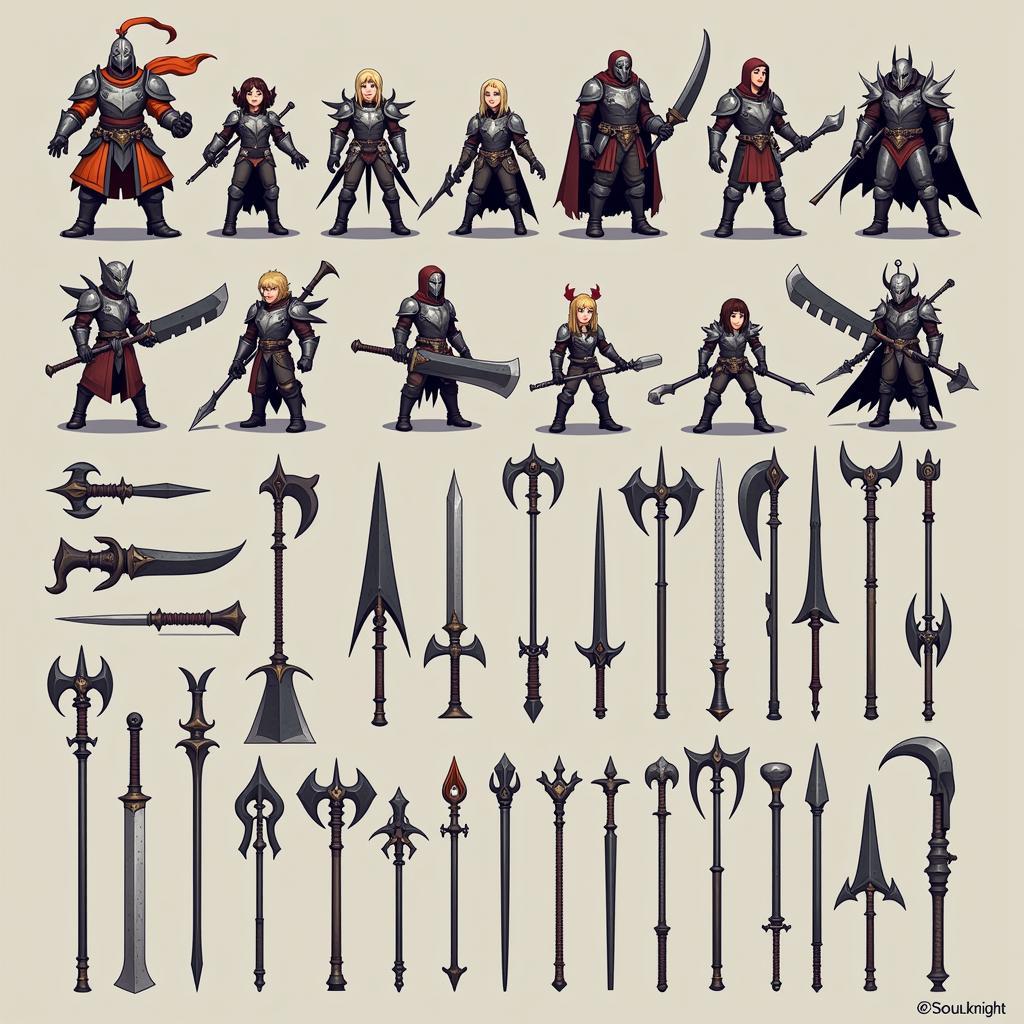 Soul Knight Characters and Weapons