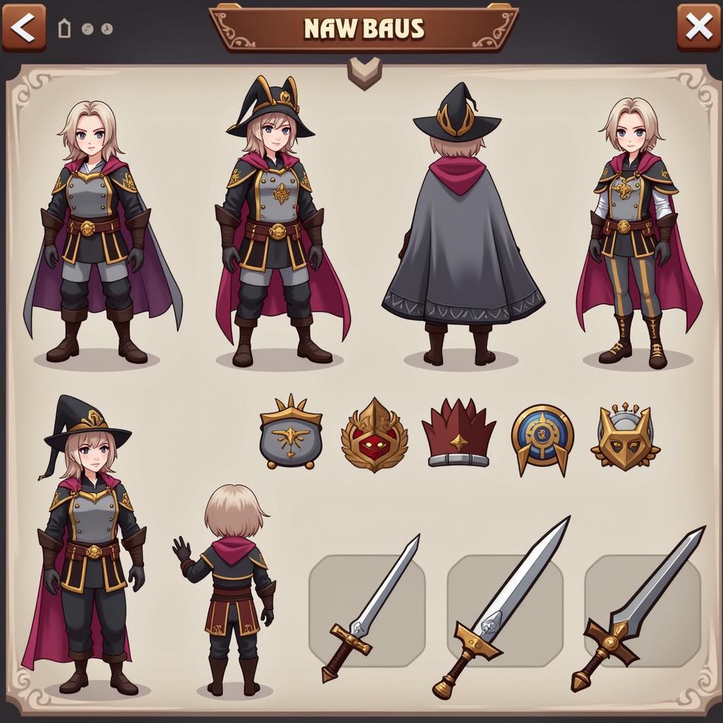 Character Customization in Sword and Glory Mod APK