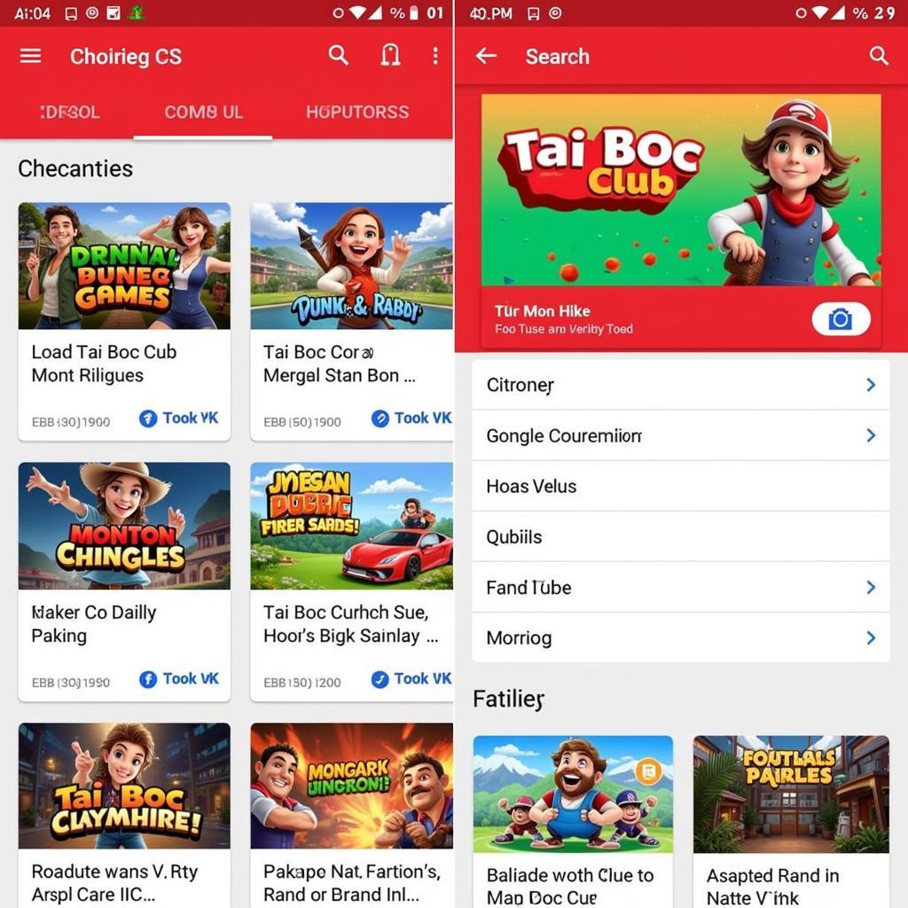 Tai Boc.Club APK Interface Screenshot