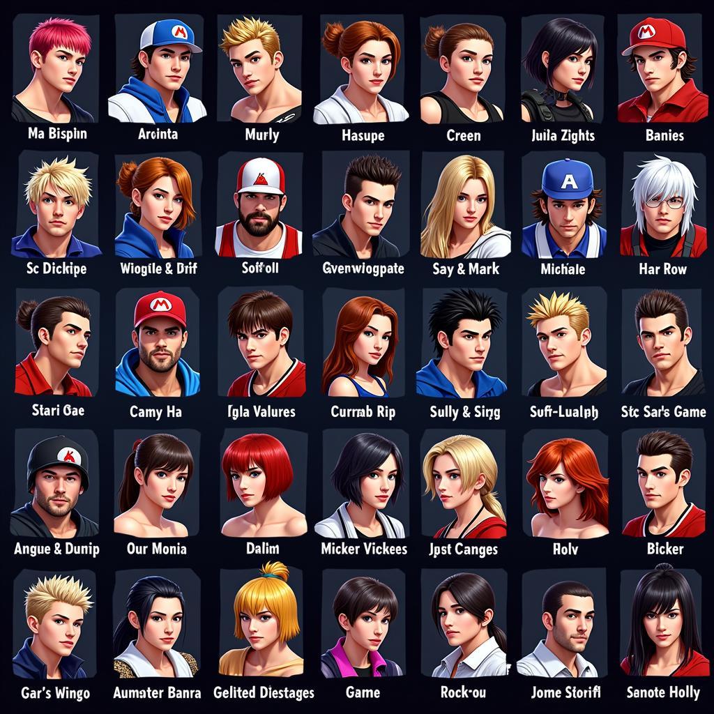 The King of Fighters APK Character Selection Screen