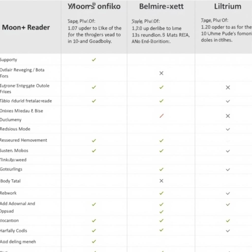 Top Reading APKs Comparison Chart