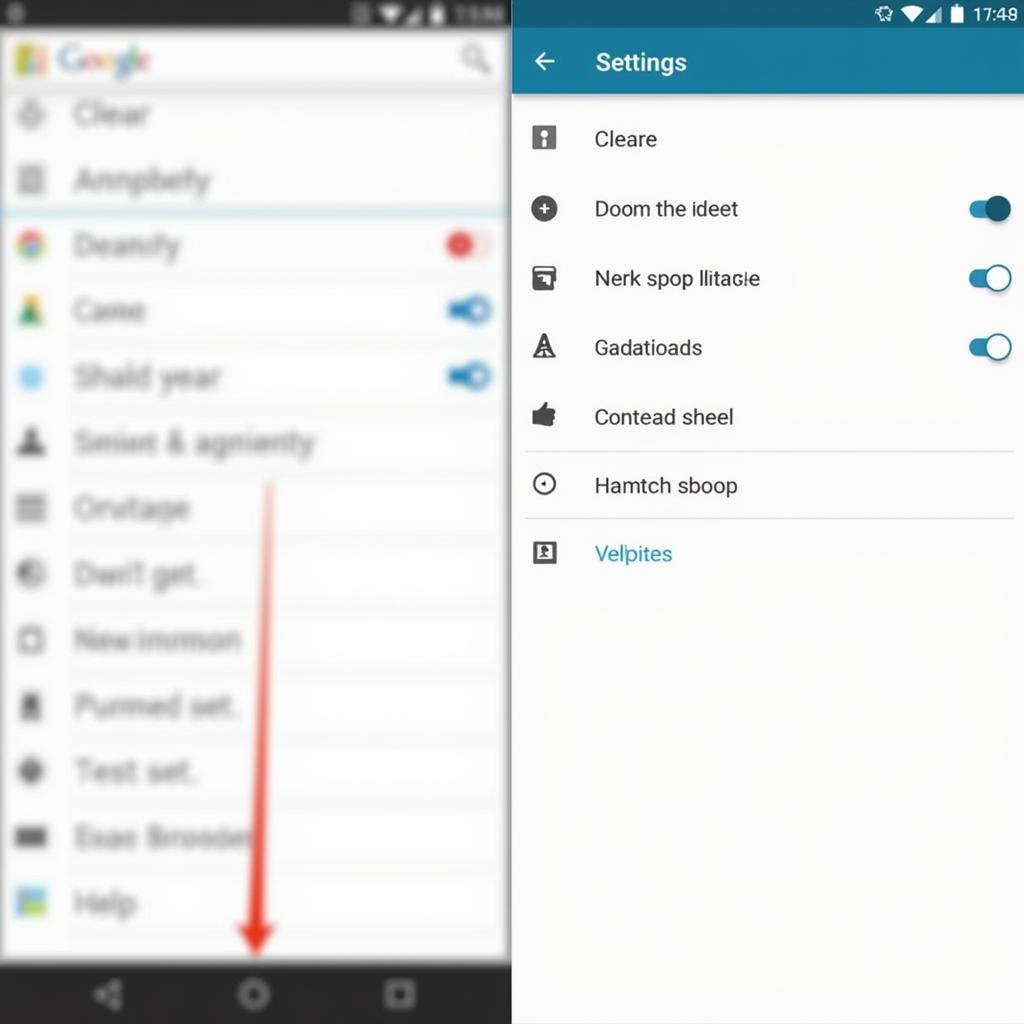 UC Browser Settings Menu on Android TV