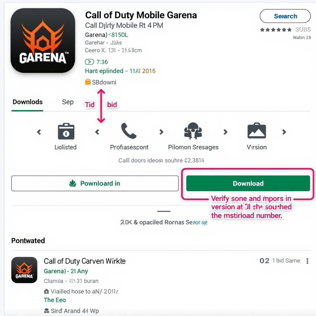 Uptodown Website Showing Call of Duty Mobile Garena