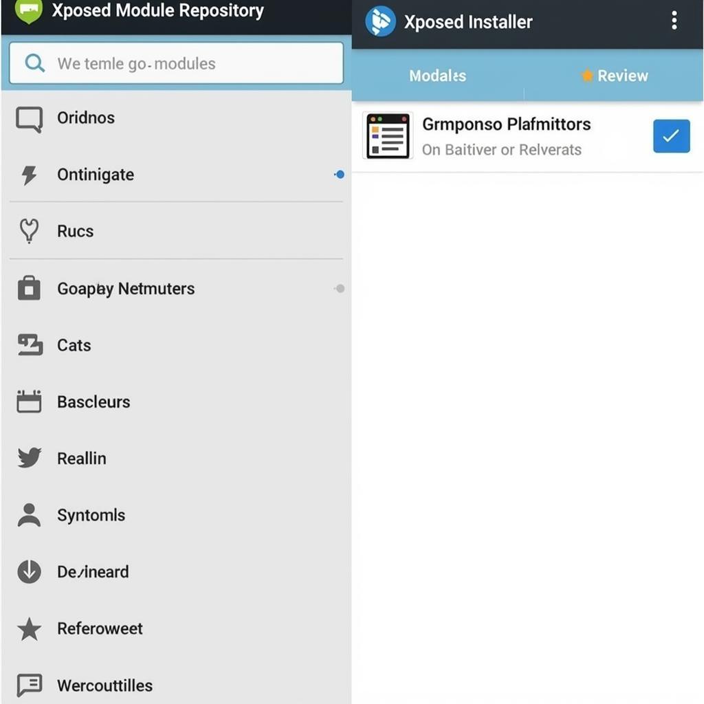 Screenshot of Xposed Module Repository