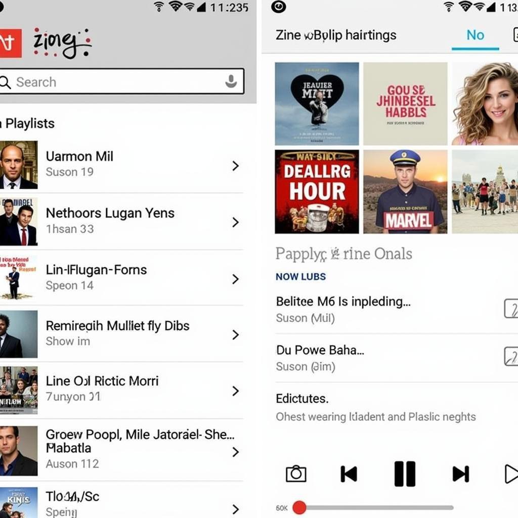 Zing MP3 Interface on Windows Phone