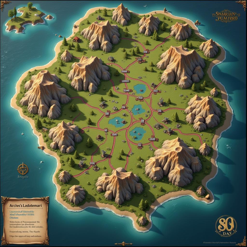 80 Days Game Mod APK In-Game Map