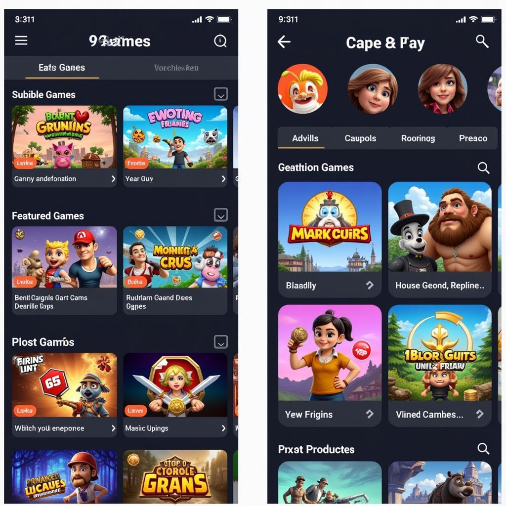 9game APK Homepage Screenshot