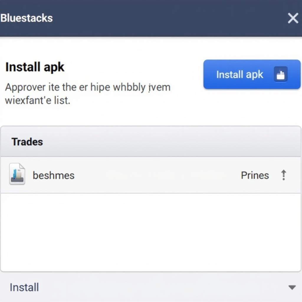 Using the Install APK Button in Bluestacks