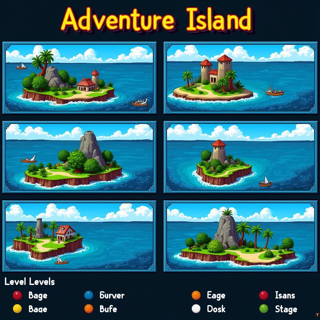 Adventure Island Level Select Screen