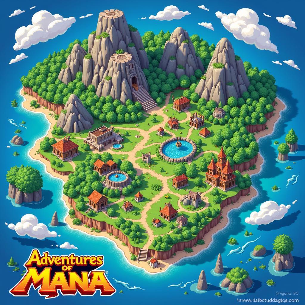 Exploring the World Map in Adventures of Mana