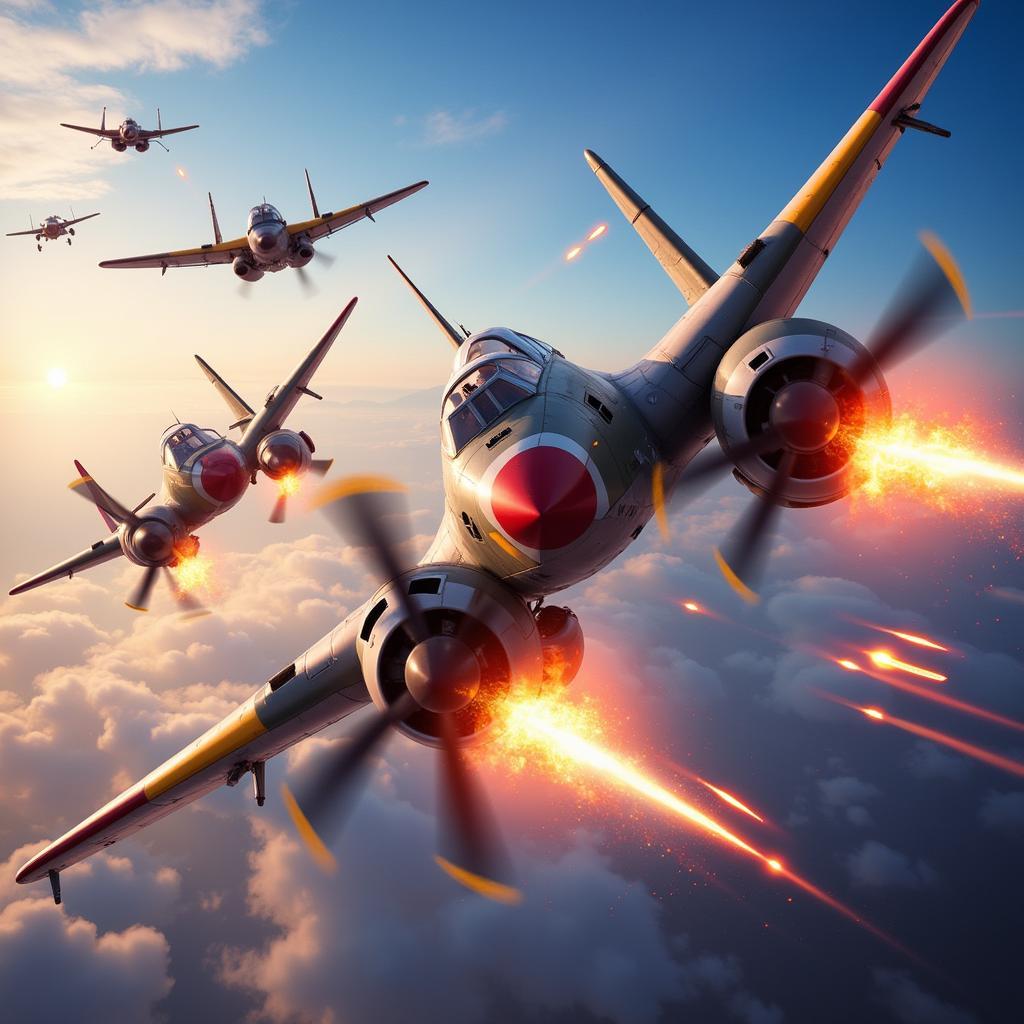 AirAttack 2 Mod APK Aerial Combat Scene