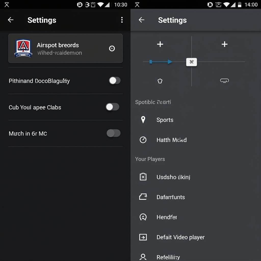 AirSpot APK Settings Screen