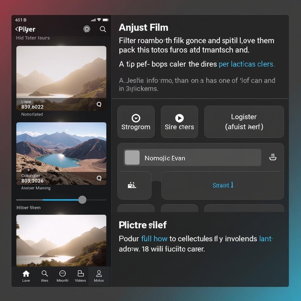 Analog Film Filters APK Interface