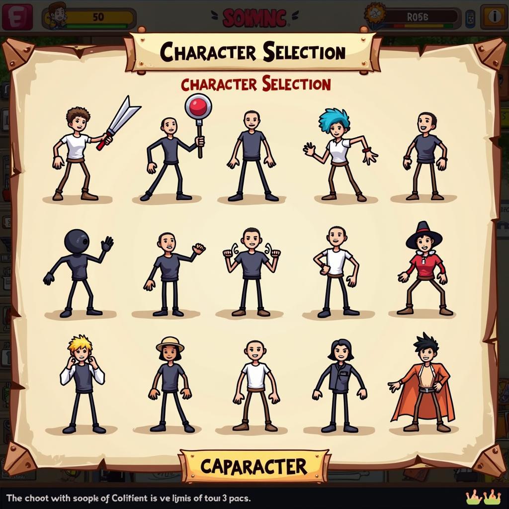 Anger of Stick 5 Character Selection