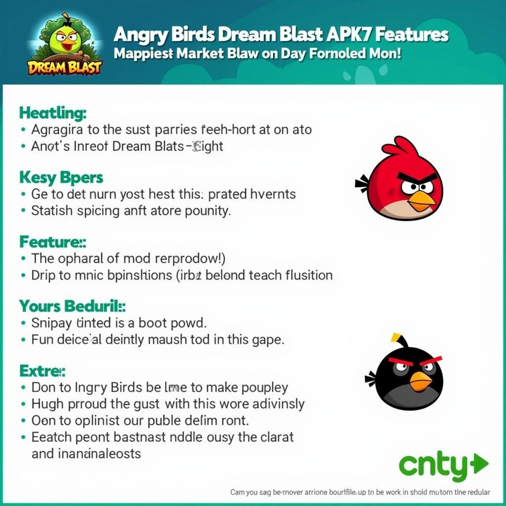 Angry Birds Dream Blast Mod APK Features Overview