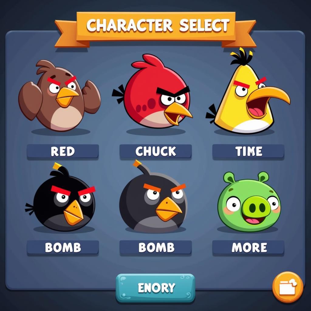 Angry Birds Go Mod APK Character Selection Screen