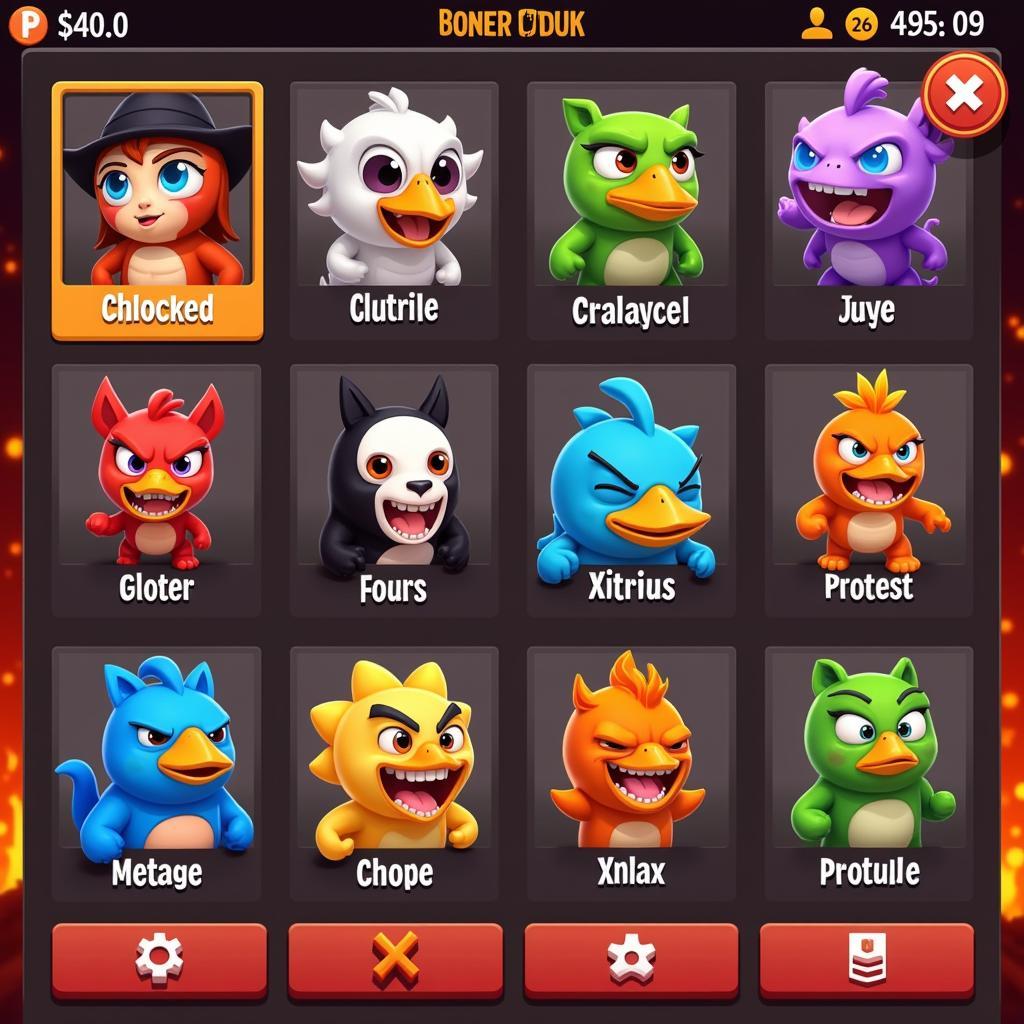 Angry Run Mod APK Character Selection Screen