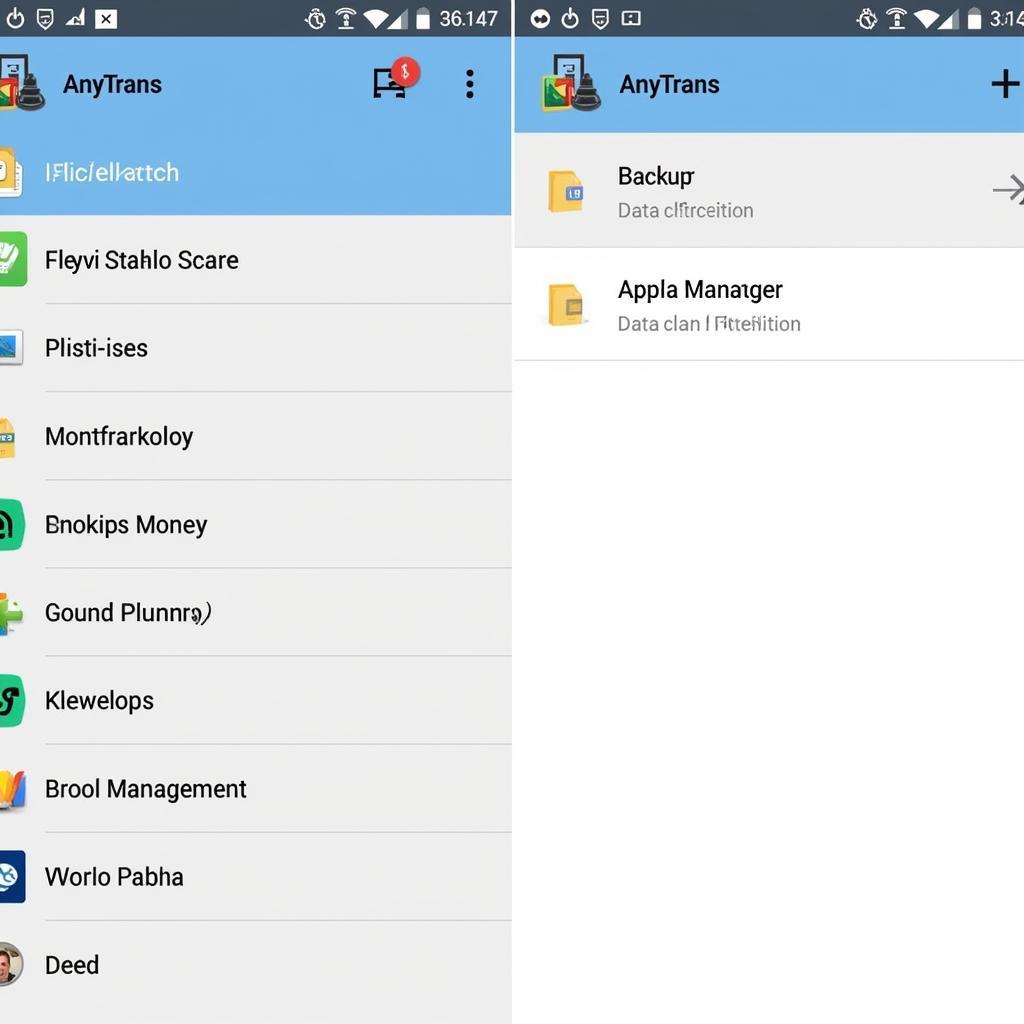 AnyTrans APK Interface Screenshot