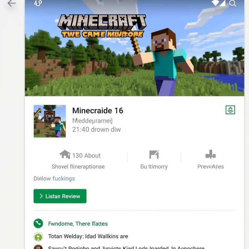 Downloading Minecraft APK from Aptoide