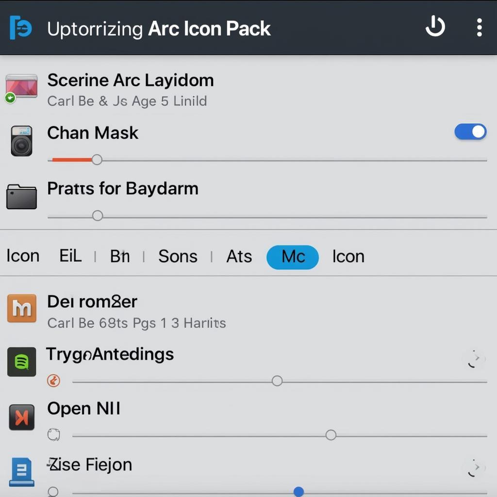 Arc Icon Pack Customization Options