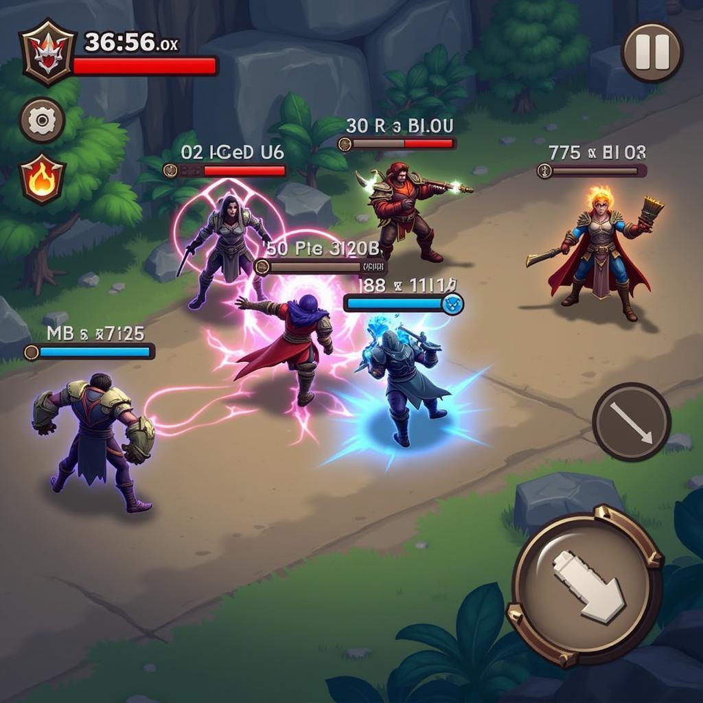 Arena Heroes Mod APK Advanced Battle Scene