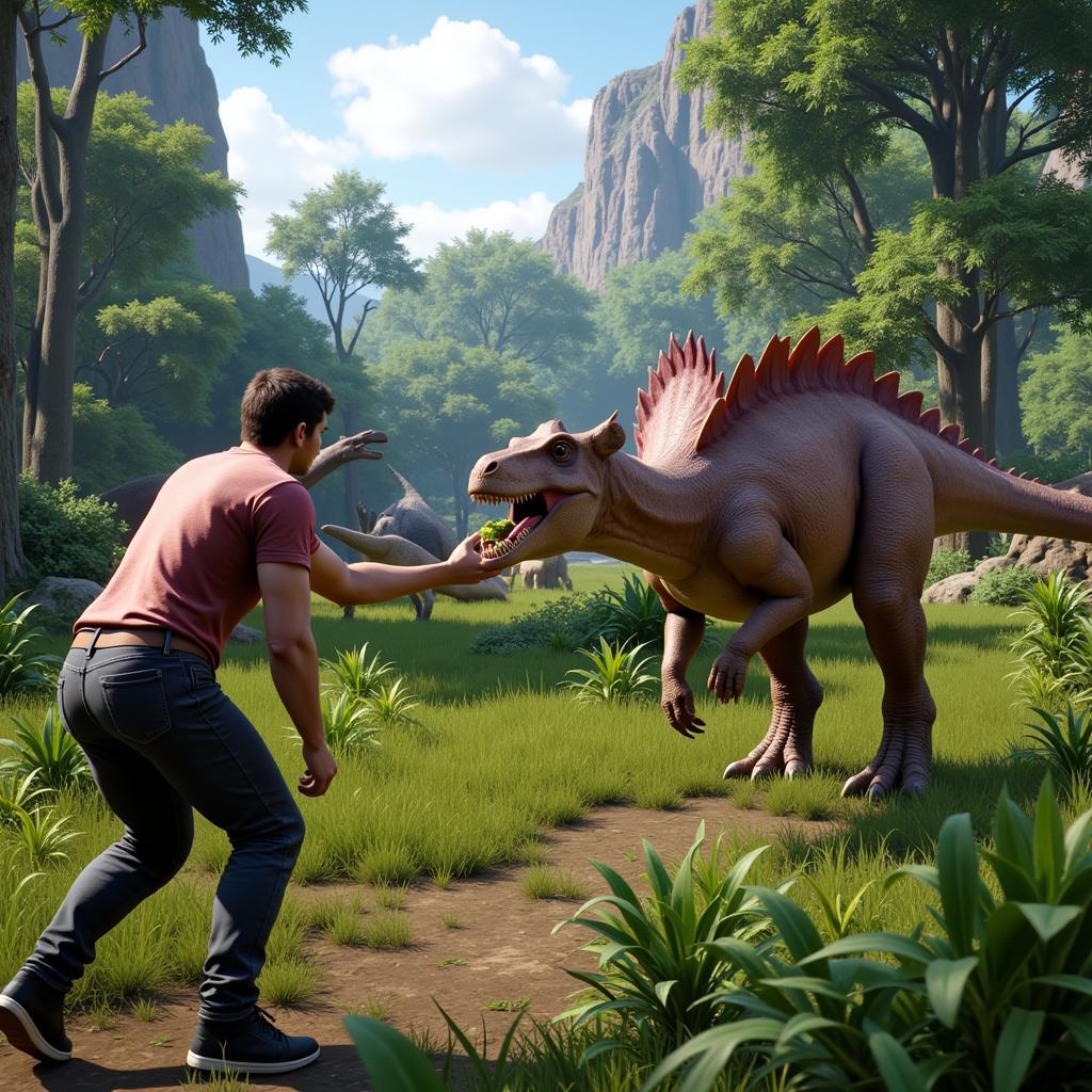 Taming a Dinosaur in Ark Mobile APK 1.1.17