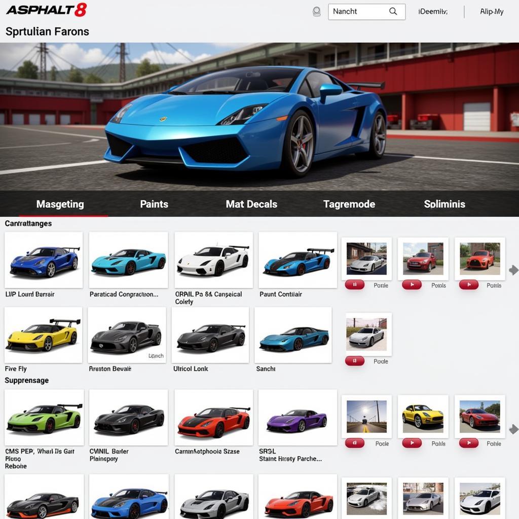 Asphalt 8 Android TV Car Customization