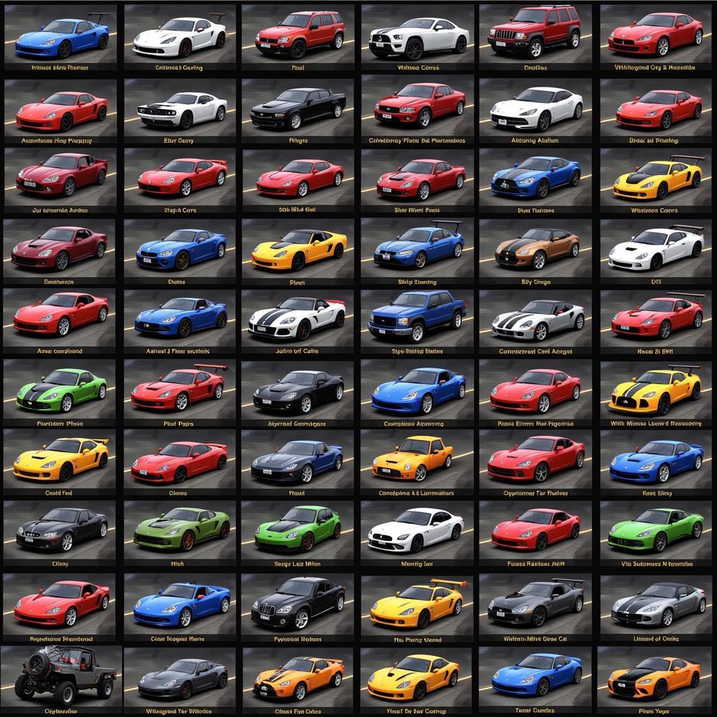 Garage Full of Unlocked Cars in Asphalt 8 Mod APK