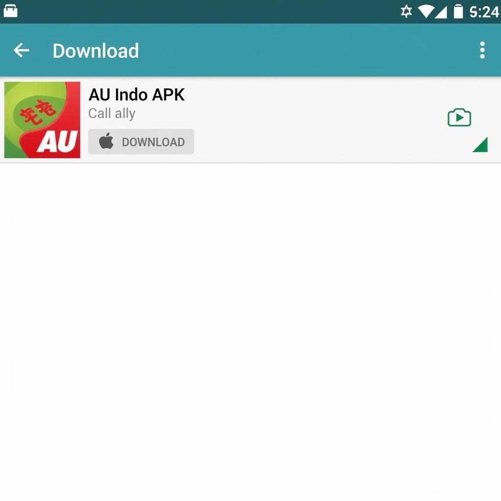 AU Indo APK Download Screen