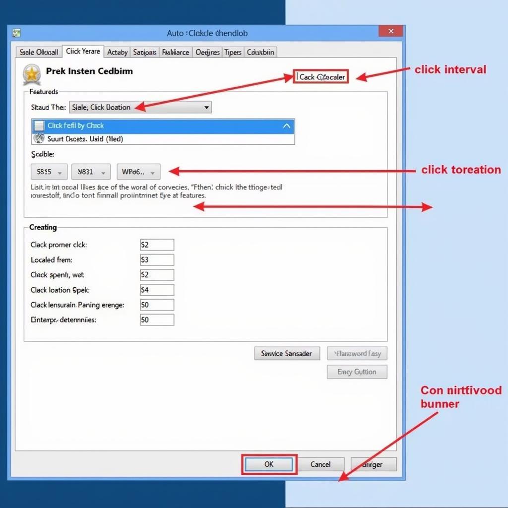 Example of an Auto Clicker Interface