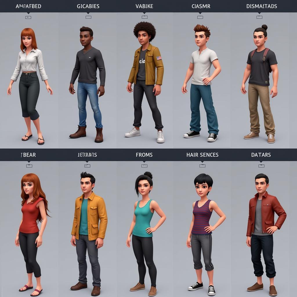 AvatarQ 250 APK Character Customization Options