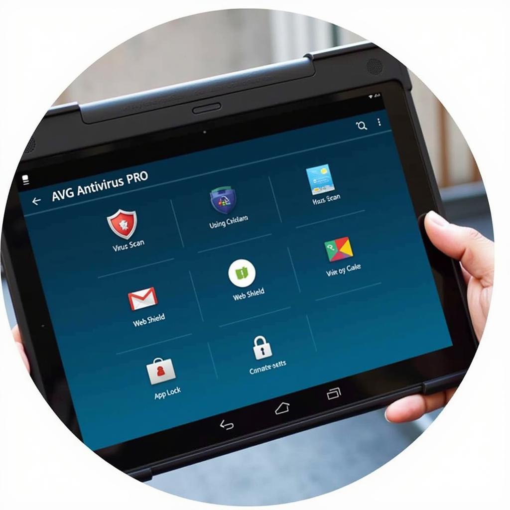 AVG Antivirus Pro Tablet Interface Screenshot