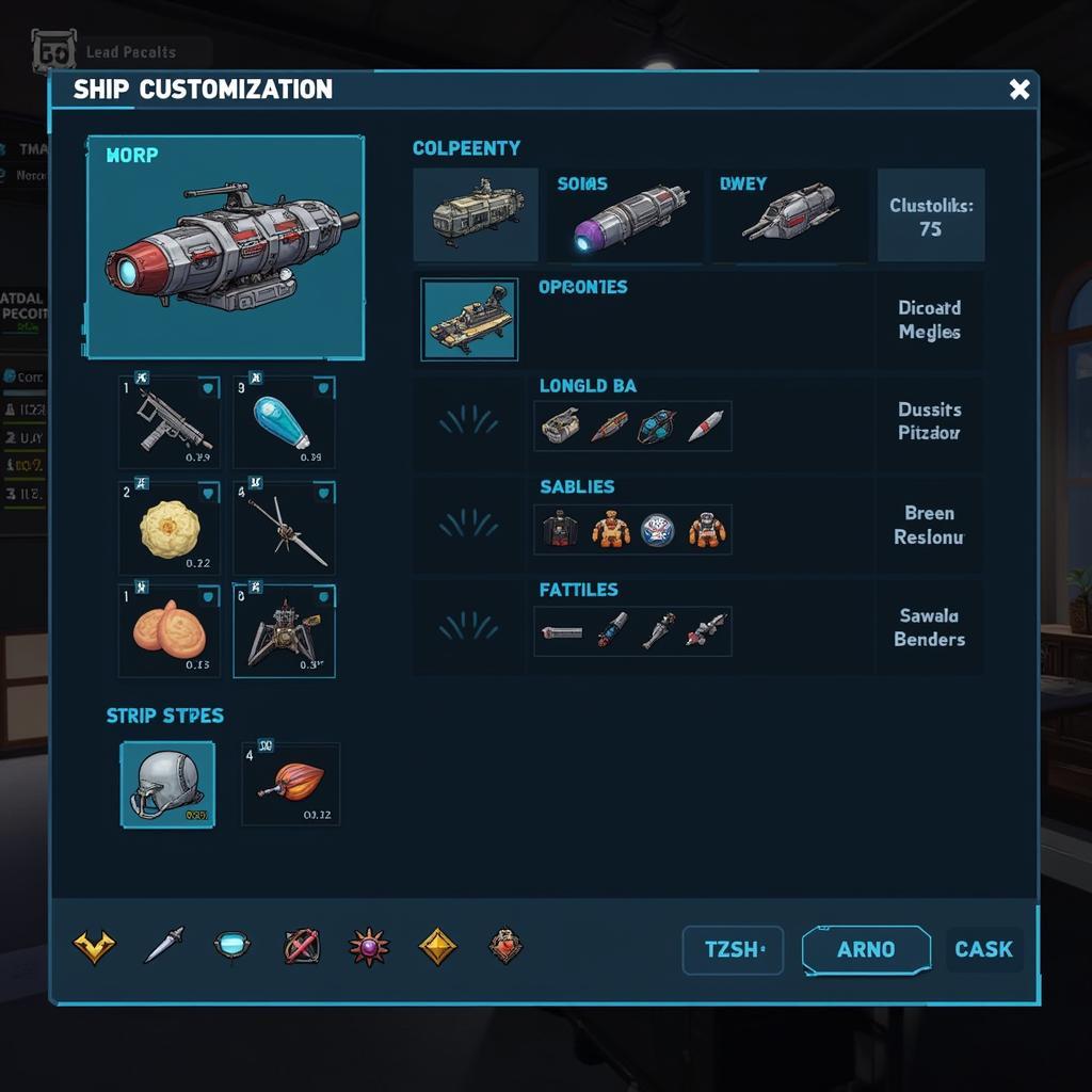 Customizing a ship in Battle Bay