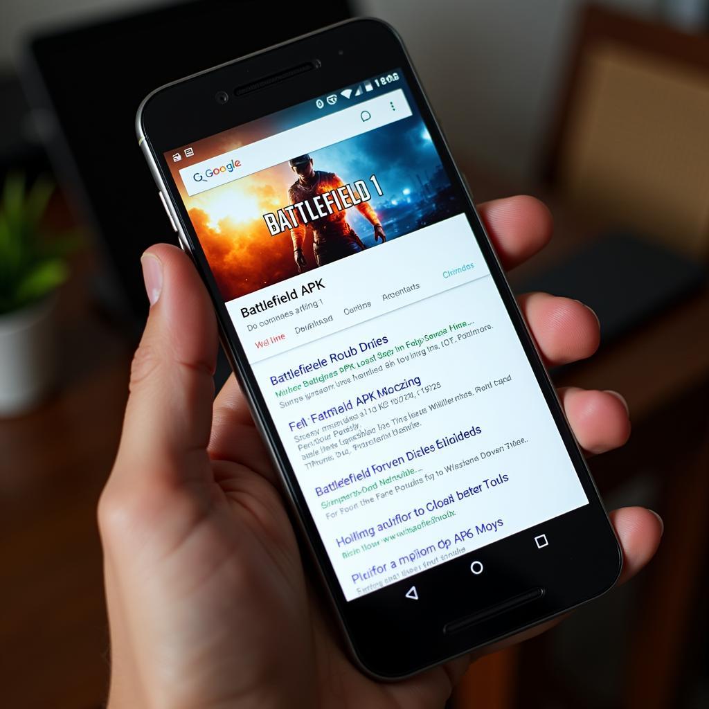 Searching for Battlefield 1 APK on Android