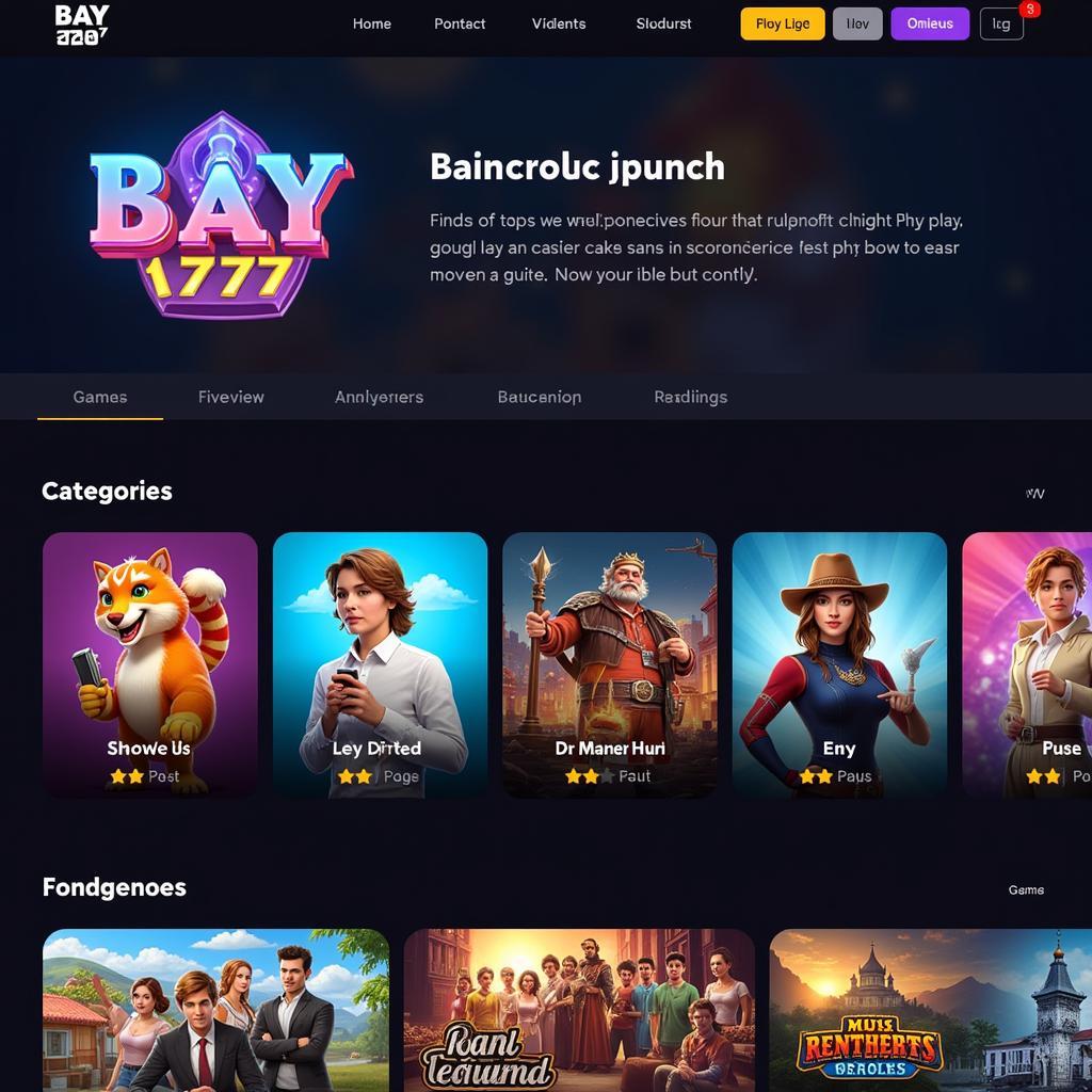 Bay 777 APK Mobile Gaming Interface