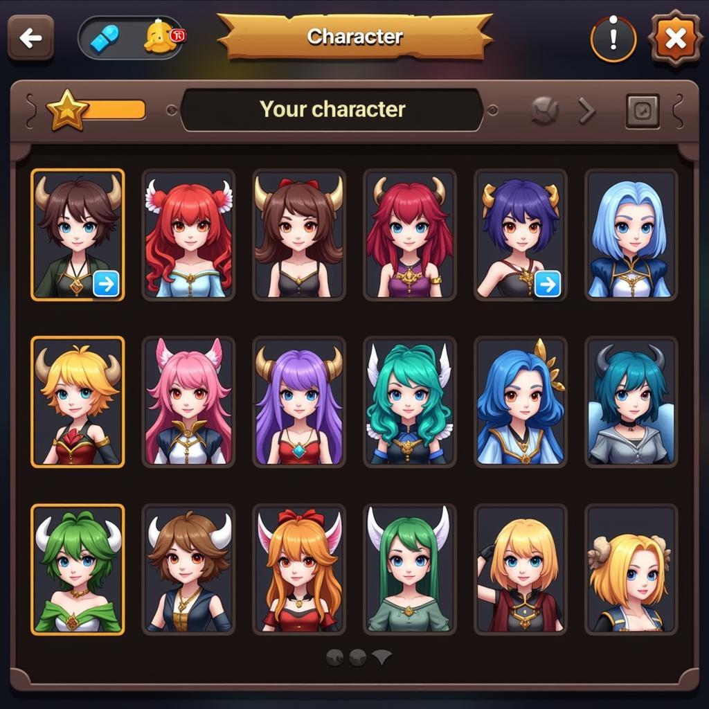 Beast Quest APK Mod Character Selection Screenshot