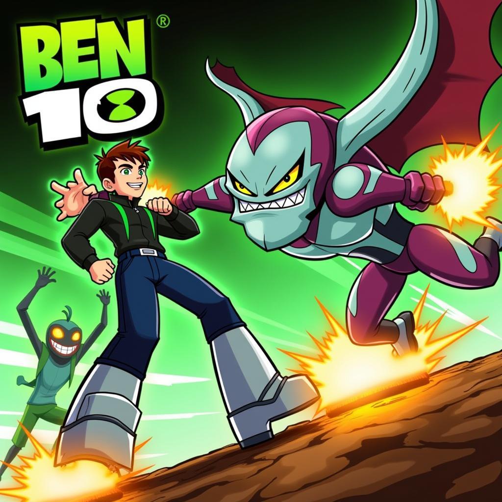 Ben 10 Up to Speed Battle Scene