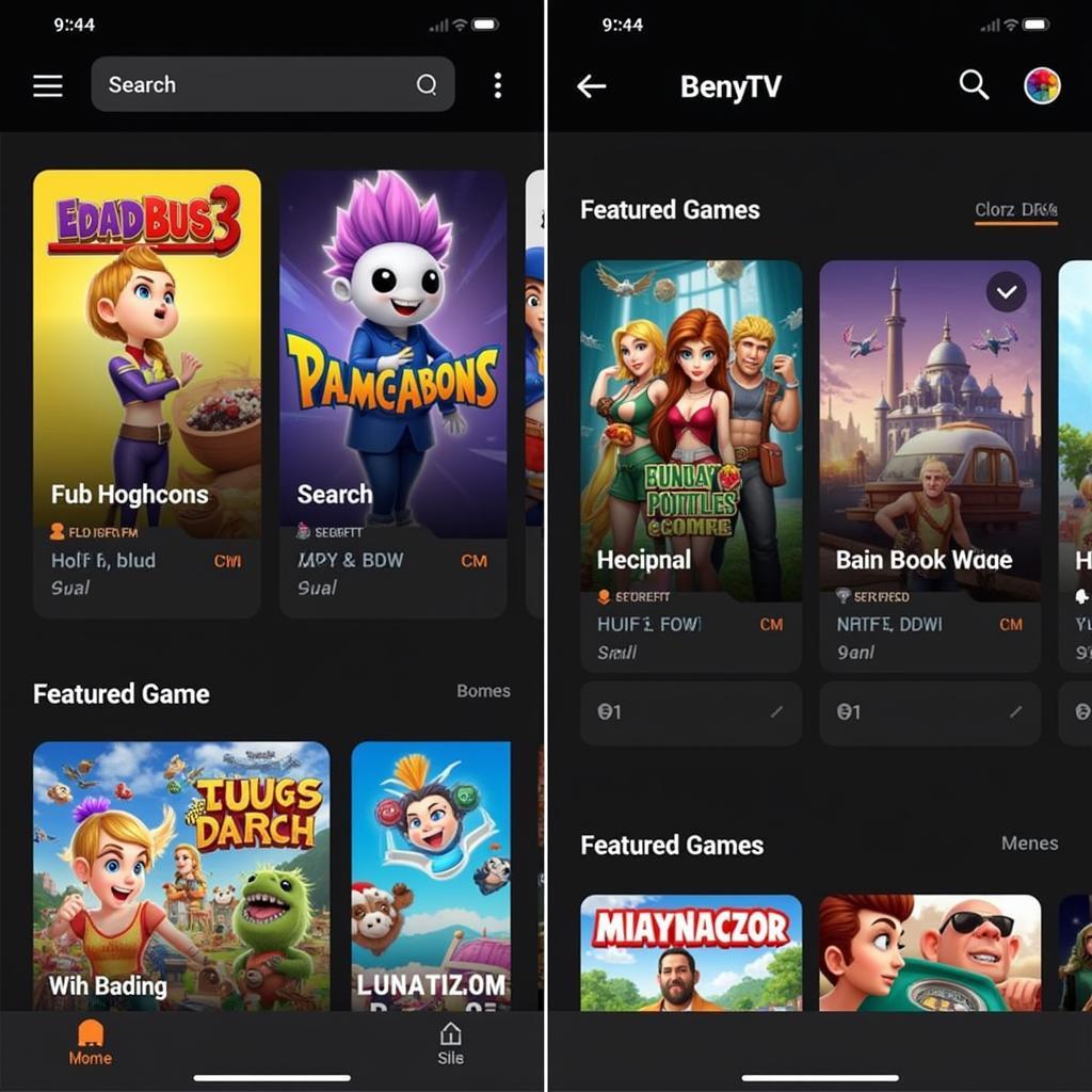 BenyTV APK Interface Screenshot