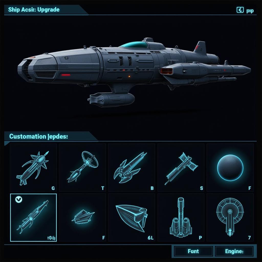 Beyond Space APK Ship Upgrade Screen