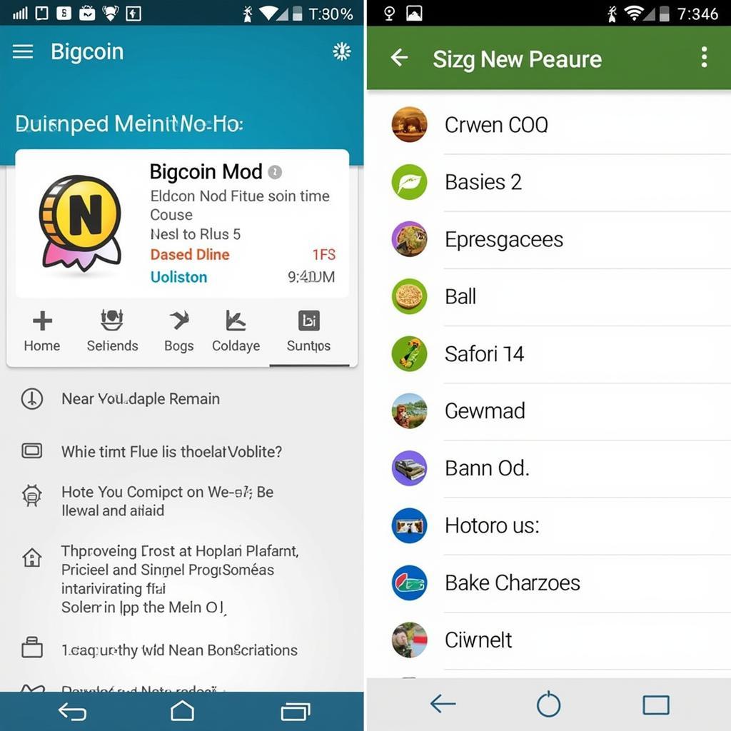 Bigcoin APK Mod Interface