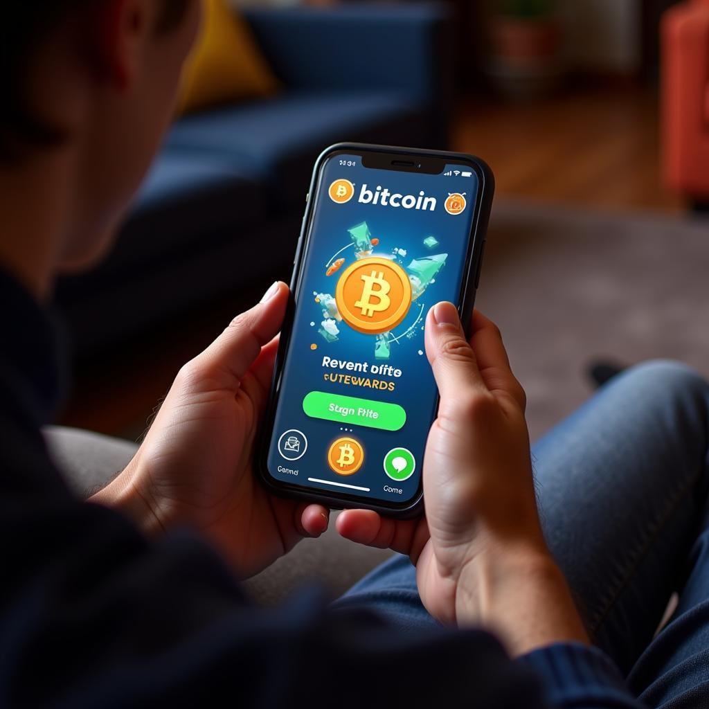 Bitcoin Game APK on Mobile Phone