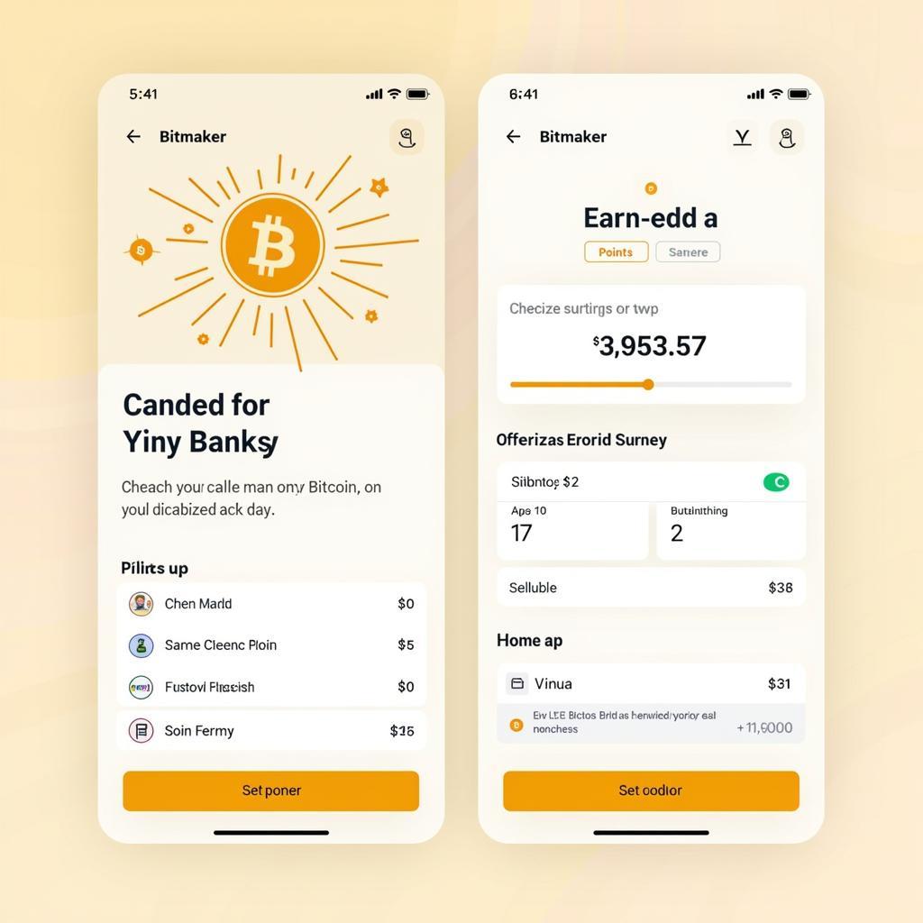 Bitmaker Free Bitcoin APK Interface